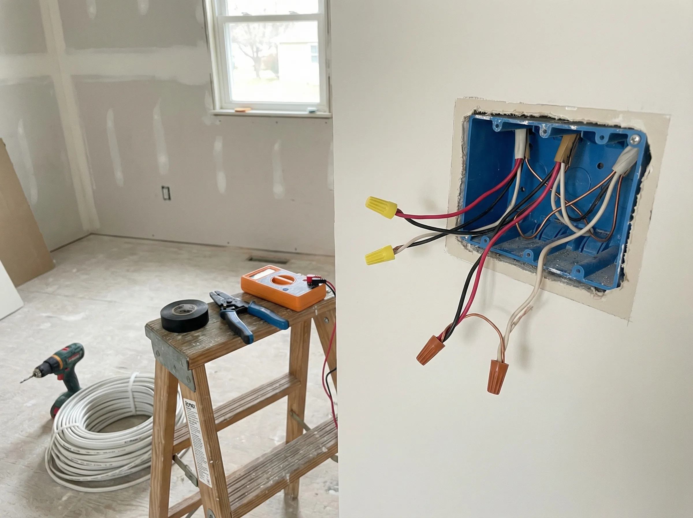 Chandelier installation in Delaware